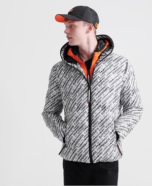 Superdry Street Line Puffer Férfi Kabát Fehér | CPOYS1275